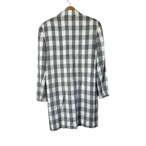 VINTAGE CHRISTIAN DIOR 90s The Suit Buffalo Plaid Long Blazer Jacket - Picture 6 of 13